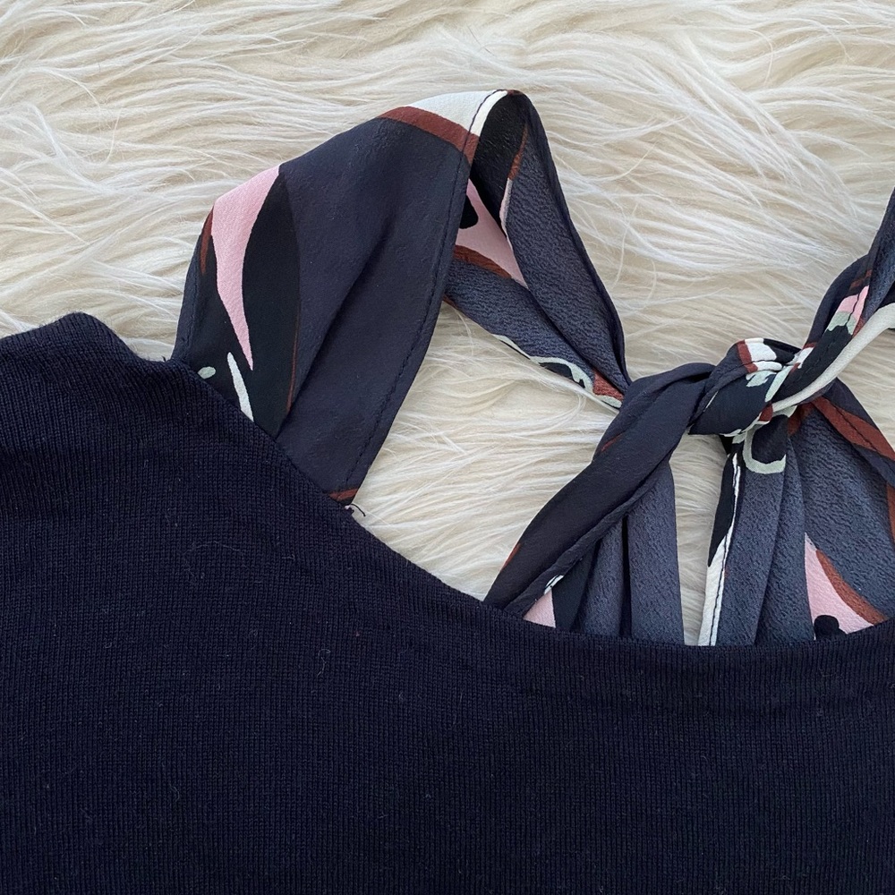 Dorothee Schumacher Navy Blue Knit Ribbon Detail Pullover Sweater - Picture 4 of 10